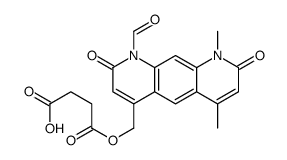 4-[[(3-Carboxypropionyl)oxy]methyl]-8,9-dihydro-6,9-dimethyl-2,8-dioxopyrido[3,2-g]quinoline-1(2H)-carbaldehyde Structure
