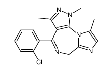4-(2-Chlorophenyl)-1,6-dihydro-1,3,9-trimethylimidazo[1,2-a]pyrazolo[4,3-f][1,4]diazepine Structure