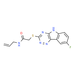 Acetamide, 2-[(8-fluoro-2H-1,2,4-triazino[5,6-b]indol-3-yl)thio]-N-2-propenyl- (9CI) structure