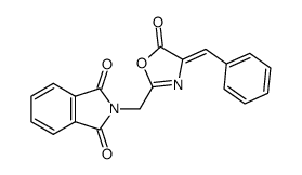 N-(4-benzylidene-5-oxo-4,5-dihydro-oxazol-2-ylmethyl)-phthalimide结构式