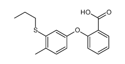 2-(4-methyl-3-propylsulfanylphenoxy)benzoic acid结构式