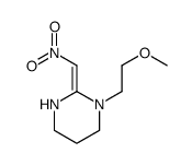 1-(2-methoxyethyl)-2-(nitromethylidene)-1,3-diazinane结构式