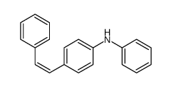 N-phenyl-4-(2-phenylethenyl)aniline Structure