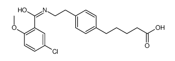 5-[4-[2-[(5-chloro-2-methoxybenzoyl)amino]ethyl]phenyl]pentanoic acid结构式