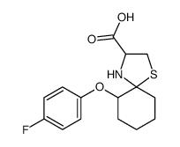 6-(4-fluorophenoxy)-1-thia-4-azaspiro[4.5]decane-3-carboxylic acid Structure