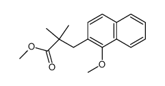 methyl 2-((1-methoxynaphthalen-2-yl)methyl)-2-methylpropanoate结构式