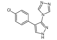 4-[4-(4-chlorophenyl)-1H-pyrazol-5-yl]-1,2,4-triazole结构式