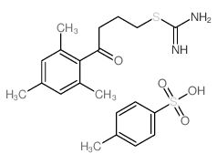 4-methylbenzenesulfonic acid; [4-oxo-4-(2,4,6-trimethylphenyl)butyl]sulfanylmethanimidamide structure