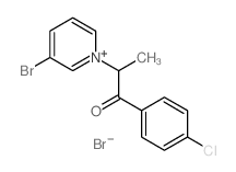 Pyridinium,3-bromo-1-[2-(4-chlorophenyl)-1-methyl-2-oxoethyl]-, bromide (1:1) Structure