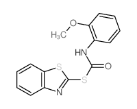 1-benzothiazol-2-ylsulfanyl-N-(2-methoxyphenyl)formamide Structure