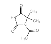 1-acetyl-5,5-dimethyl-imidazolidine-2,4-dione structure