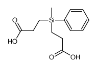 3-(2-carboxyethyl-methyl-phenylsilyl)propanoic acid结构式