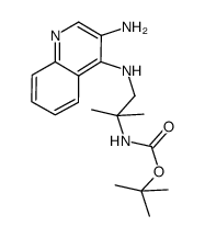 tert-butyl 2-[(3-aminoquinolin-4-yl)-amino]-1,1-dimethylethylcarbamate结构式