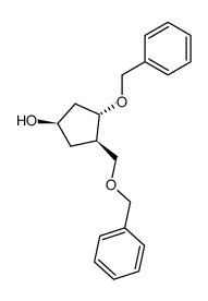 (1R,3S,4R)-3-benzyloxy-4-benzyloxymethylcyclopentan-1-ol结构式