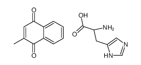 (2S)-2-amino-3-(1H-imidazol-5-yl)propanoic acid,2-methylnaphthalene-1,4-dione结构式