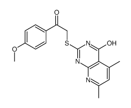 2-[2-(4-methoxyphenyl)-2-oxoethyl]sulfanyl-5,7-dimethyl-1H-pyrido[2,3-d]pyrimidin-4-one结构式