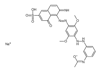 sodium 5-[[4-[(3-acetamidophenyl)azo]-2,5-dimethoxyphenyl]azo]-6-amino-4-hydroxynaphthalene-2-sulphonate结构式