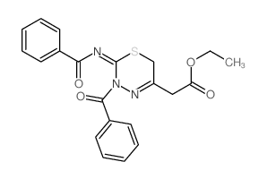 2H-1,3,4-Thiadiazine-5-aceticacid, 3-benzoyl-2-(benzoylimino)-3,6-dihydro-, ethyl ester picture