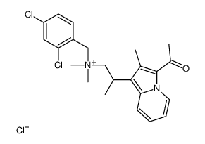 2-(3-acetyl-2-methylindolizin-1-yl)propyl-[(2,4-dichlorophenyl)methyl]-dimethylazanium,chloride Structure