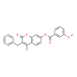 (3-benzyl-4-methyl-2-oxochromen-7-yl) 3-methoxybenzoate structure