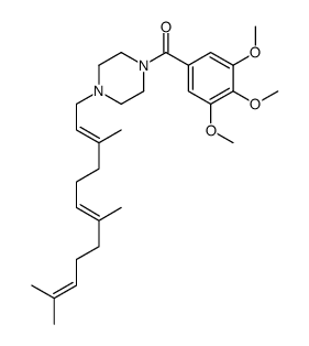 1-(3,4,5-Trimethoxybenzoyl)-4-(3,7,11-trimethyl-2,6,10-dodecatrienyl)piperazine结构式