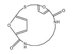 22,23-Dioxa-3-thia-10,17-diazatricyclo[17.2.1.15,8]tricosa-5,7,19,21(1)-tetrene-9,18-dione结构式