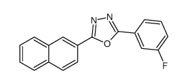 2-(3-fluorophenyl)-5-(2-naphthyl)-1,3,4-oxadiazole structure