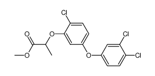 2-[2-Chloro-5-(3,4-dichloro-phenoxy)-phenoxy]-propionic acid methyl ester结构式
