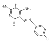 4(3H)-Pyrimidinone,2,6-diamino-5-[2-(4-chlorophenyl)diazenyl]- structure