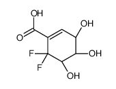 1-Cyclohexene-1-carboxylic acid, 6,6-difluoro-3,4,5-trihydroxy-, (3R,4R,5S)- (9CI)结构式