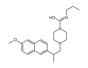 4-[2-(6-methoxynaphthalen-2-yl)propyl]-N-propylpiperazine-1-carboxamide结构式