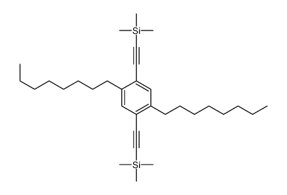 2-[2,5-dioctyl-4-(2-trimethylsilylethynyl)phenyl]ethynyl-trimethylsilane结构式