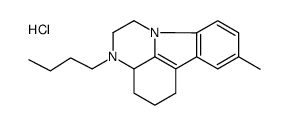 1,10-Trimethylene-2-butyl-8-methyl-1,2,3,4-tetrahydropyrazino(1,2-a)in dole hydrochloride结构式