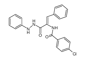 4-Chloro-N-[(E)-2-phenyl-1-(N'-phenyl-hydrazinocarbonyl)-vinyl]-benzamide结构式