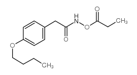 4-n-Butoxyphenylacetohydroxamic acid, O-propionate ester Structure