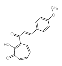 2-hydroxy-3-[3-(4-methoxyphenyl)prop-2-enoyl]cyclohepta-2,4,6-trien-1-one结构式