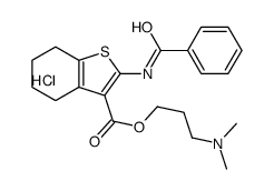 3-(dimethylamino)propyl 2-benzamido-4,5,6,7-tetrahydro-1-benzothiophene-3-carboxylate,hydrochloride Structure