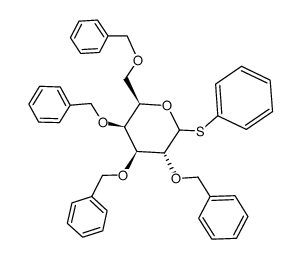 phenyl 2,3,4,6-tetra-O-benzyl-1-thio-β-D-galactopyranoside Structure