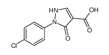 2-(4-chlorophenyl)-3-oxo-1H-pyrazole-4-carboxylic acid结构式