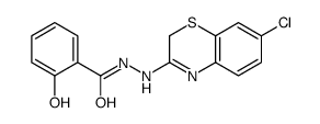 N'-(7-chloro-2H-1,4-benzothiazin-3-yl)-2-hydroxybenzohydrazide结构式