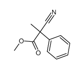 2-methoxycarbonyl-2-phenylpropionitrile结构式