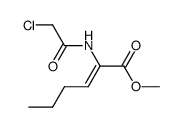 Methyl (Z)-2-(chloroacetamido)hex-2-enoate结构式