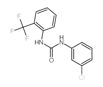 3-(3-chlorophenyl)-1-[2-(trifluoromethyl)phenyl]urea structure