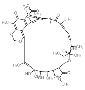 Streptovaricinoic acid, 17,19-O-(1-methylethylidene)-,methyl ester (9CI)结构式