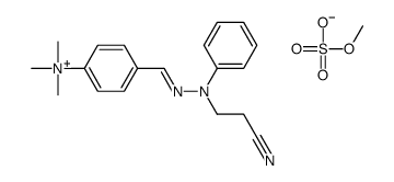 4-[[(2-cyanoethyl)phenylhydrazono]methyl]-N,N,N-trimethylanilinium methyl sulphate structure