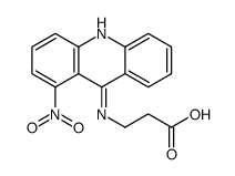 3-[(1-nitroacridin-9-yl)amino]propanoic acid结构式