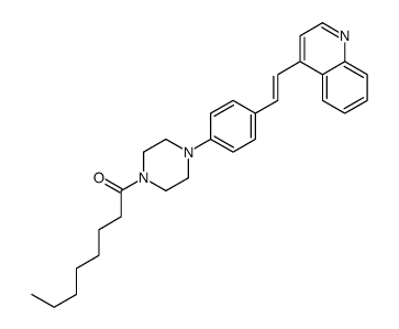 1-[4-[4-(2-quinolin-4-ylethenyl)phenyl]piperazin-1-yl]octan-1-one结构式