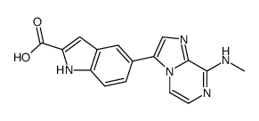 5-(8-Methylamino-imidazo[1,2-a]pyrazin-3-yl)-1H-indole-2-carboxylic acid结构式