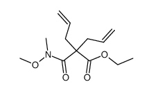 ethyl 2-allyl-2-(methoxy(methyl)carbamoyl)pent-4-enoate结构式