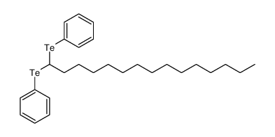 pentadecane-1,1-diylbis(phenyltellane) Structure